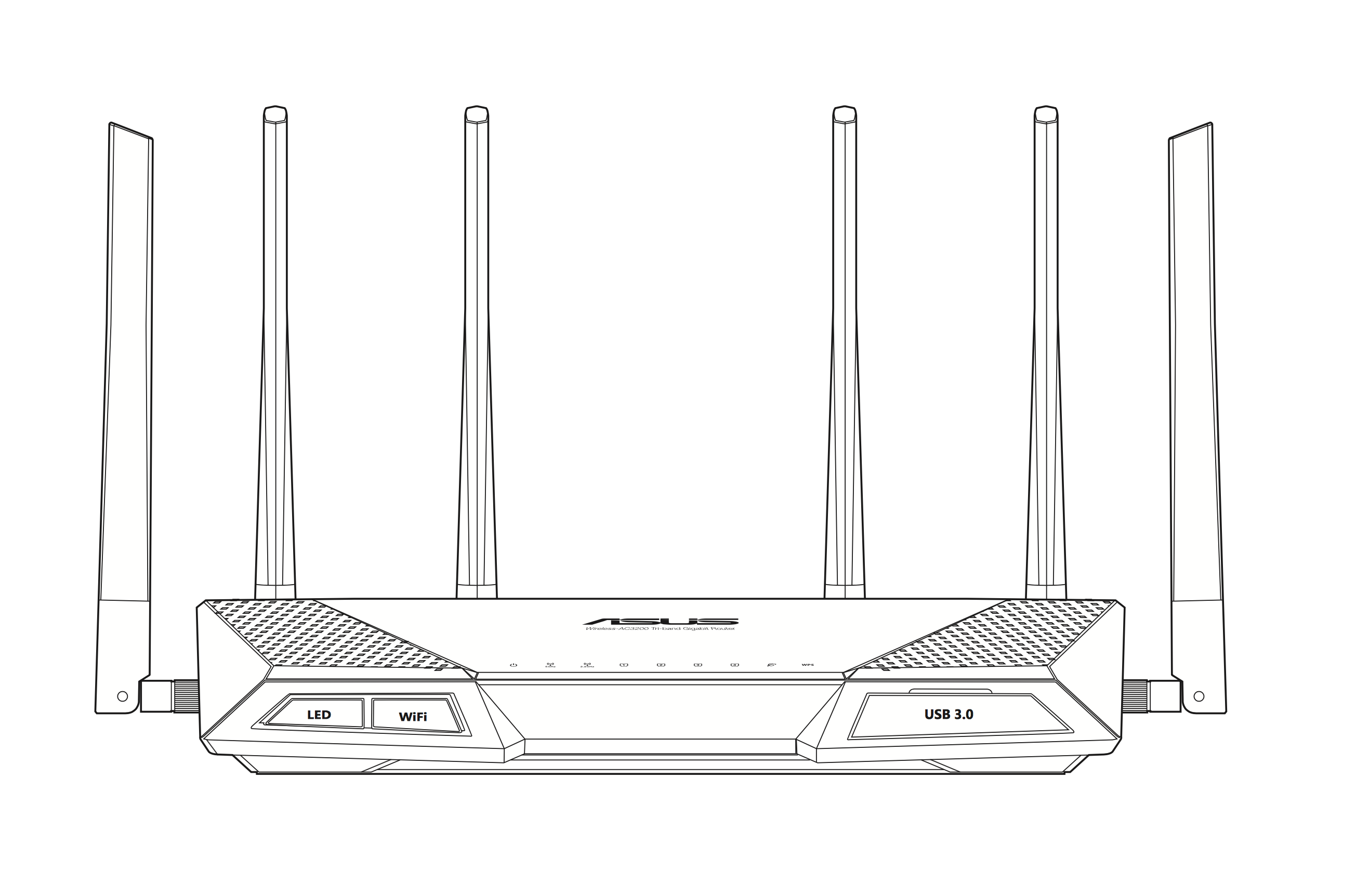 ASUS RT-AC3200 Wireless-AC 3200 Tri-Band Gigabit Router